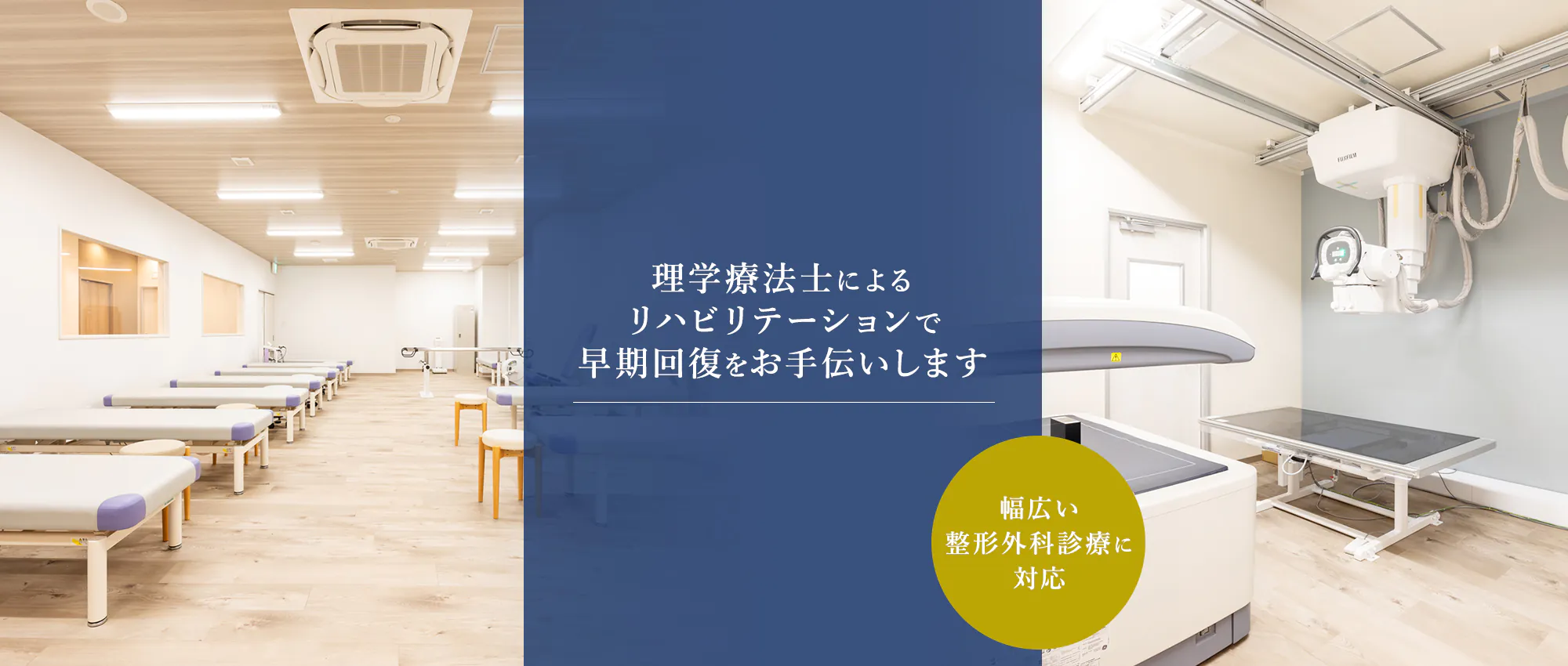 理学療法士によるリハビリテーションで早期回復をお手伝いします